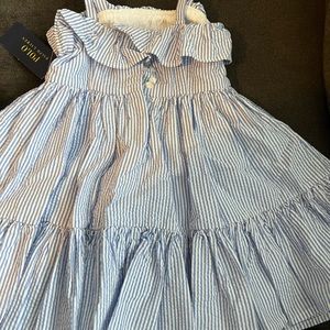 Polo Ralph Lauren girls seersucker dress NWT